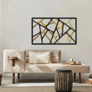 Home abstract golden metal wall decor 4117570