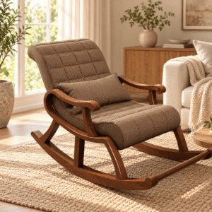 solid wood rocking chair with memory foam cushion 8743418